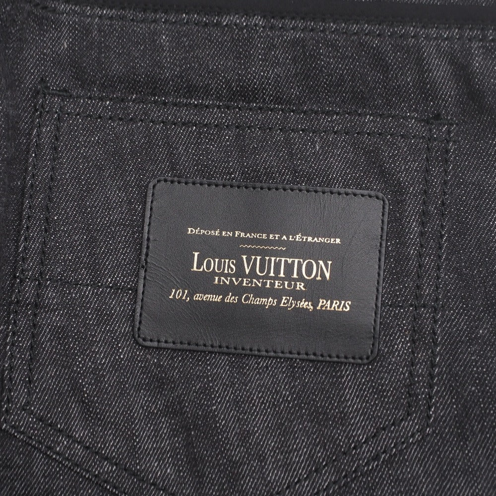 Louis Vuitton Denim Pants Cotton Denim Black Type Women 36