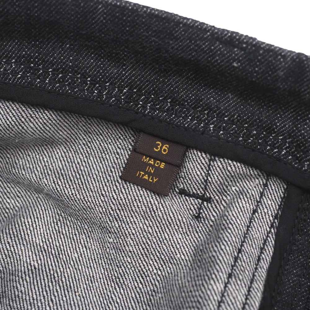 Louis Vuitton Denim Pants Cotton Denim Black Type Women 36
