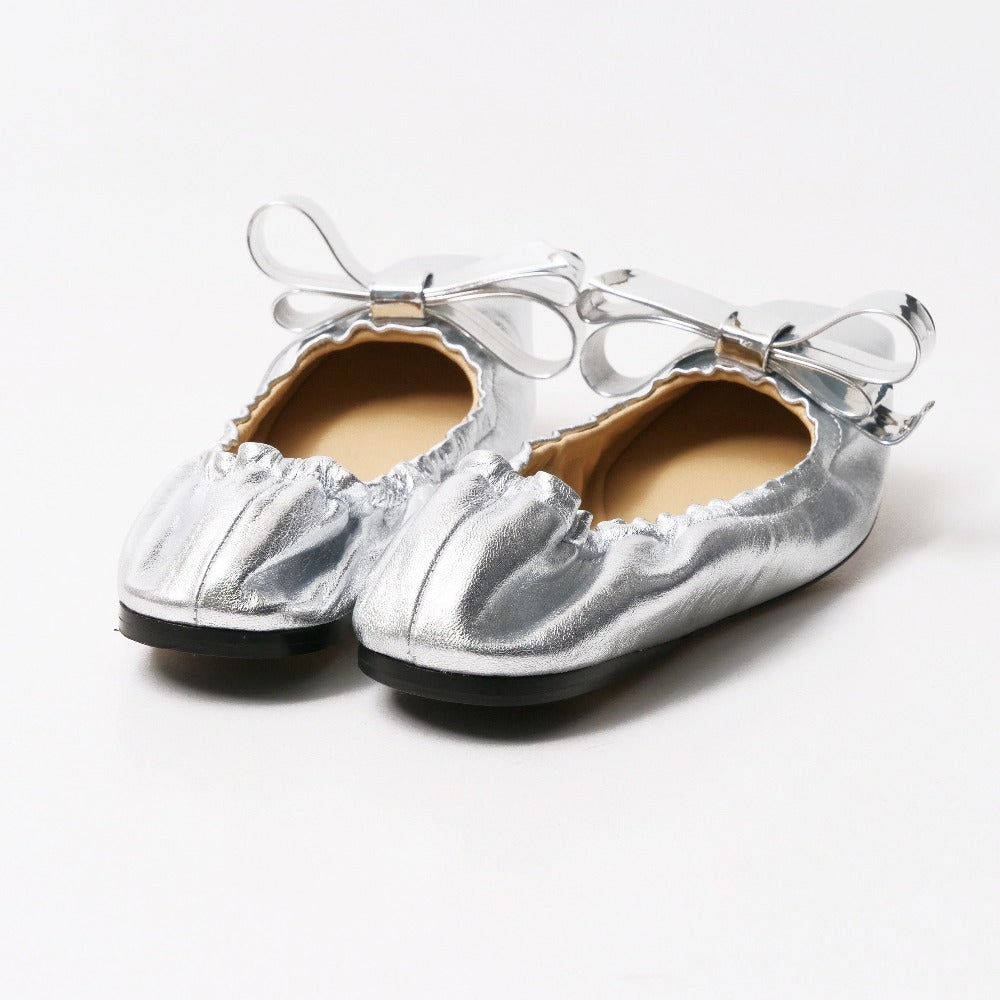 Jimmy Choo Pumps J000167388365 Leather Silver Adalee Ballet Flat 36 1/2