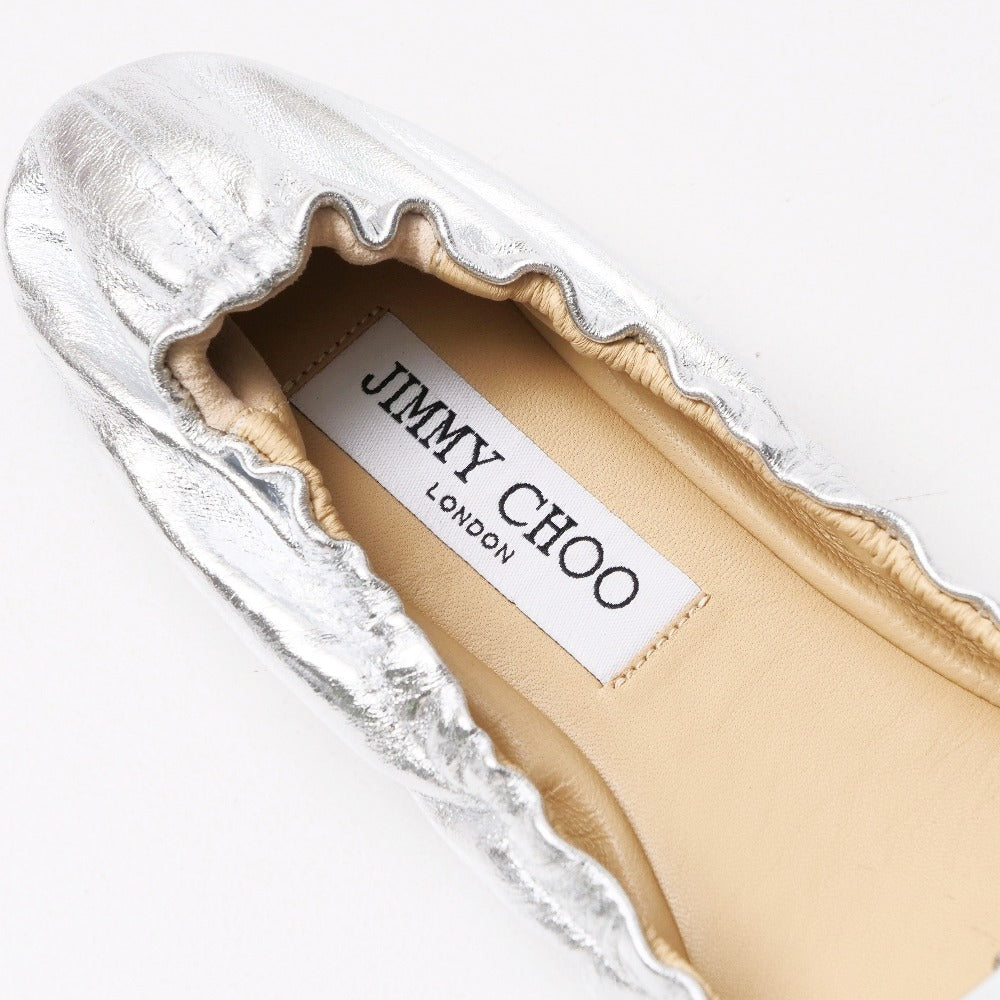 Jimmy Choo Pumps J000167388365 Leather Silver Adalee Ballet Flat 36 1/2