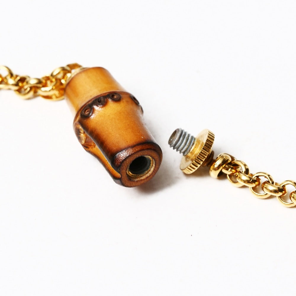 Gucci Necklace Bamboo Gold/Brown/White