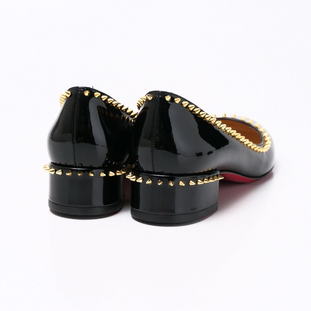 Christian Louboutin Pumps 3150759 Patent Leather Black Gold Women 35