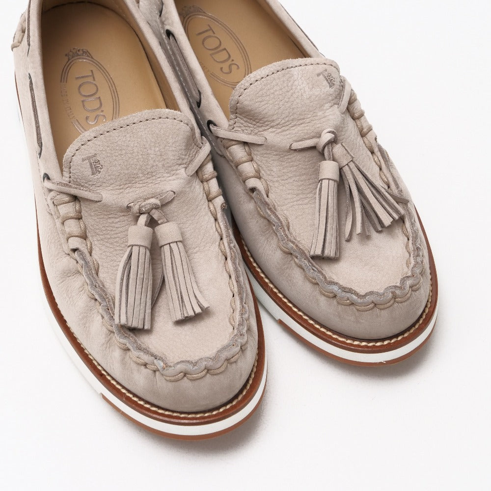 Tod'S Loafers Xxm02G0Ej906Rnc416 Suede Gray Type Pantofola Nappina Mens 6