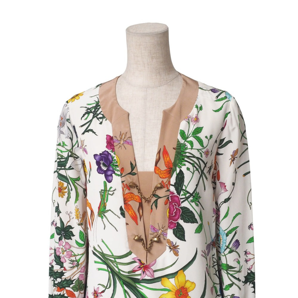 Gucci One Piece 358691 Silk White Women 38