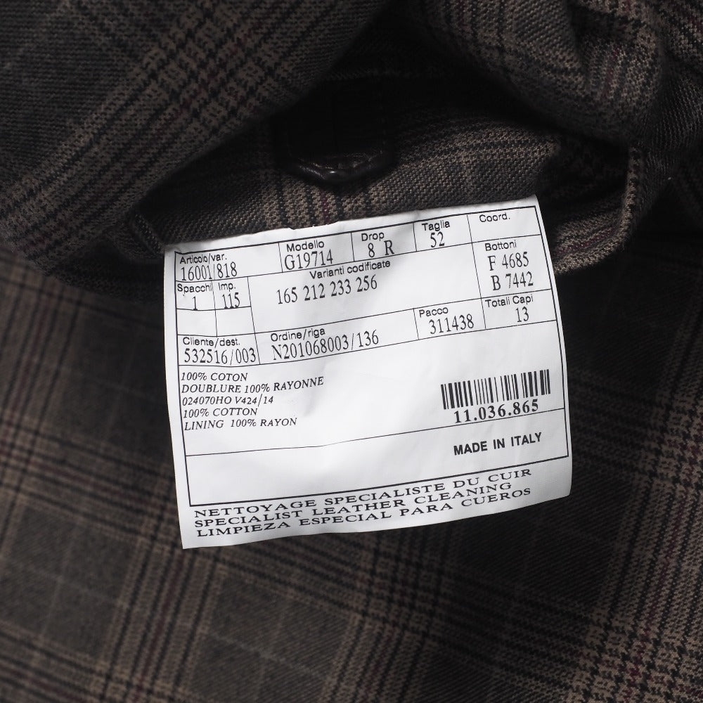 Hermes Tailored Jacket G19714 Cotton Brown Type Mens 52