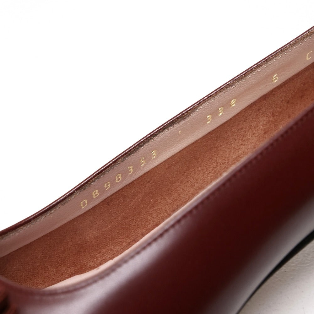Salvatore Ferragamo Pumps Db98353 Leather Brown Gold Women 6C
