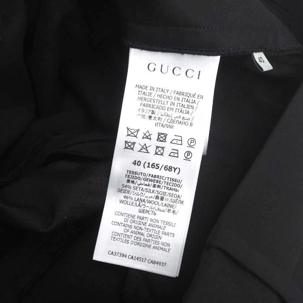 Gucci Pants 632964 Zad88 Silk Black Women 40