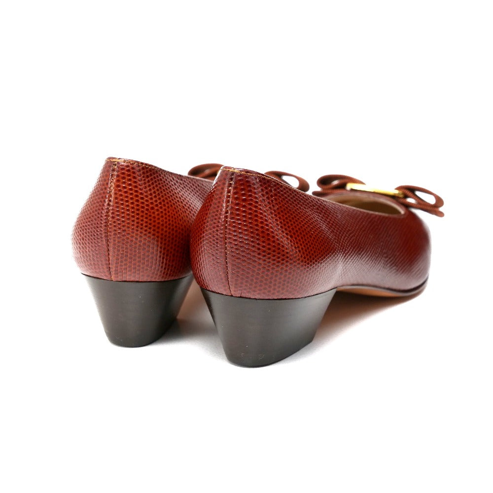 Salvatore Ferragamo Pumps Dr 24778 Leather Brown Women 6C
