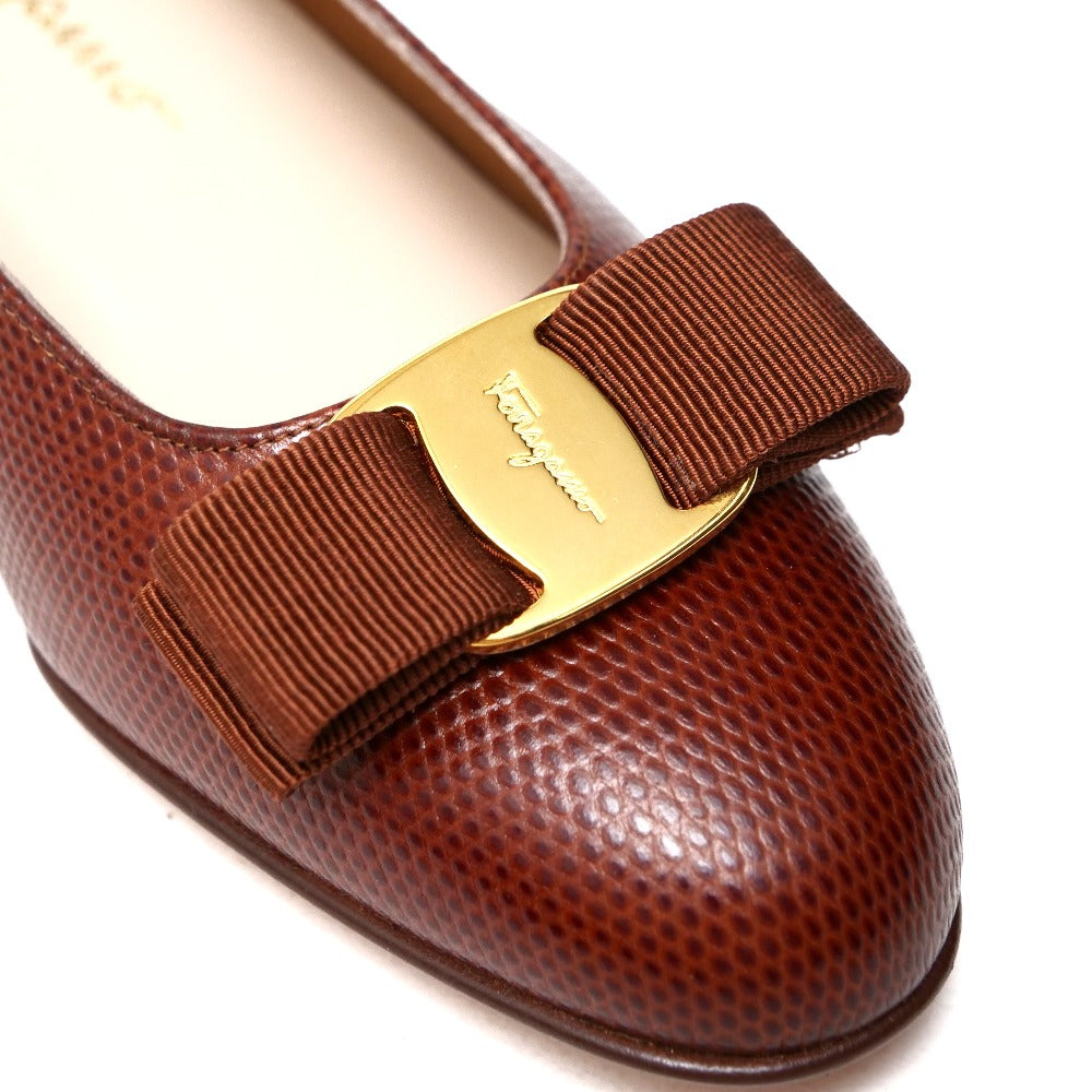 Salvatore Ferragamo Pumps Dr 24778 Leather Brown Women 6C