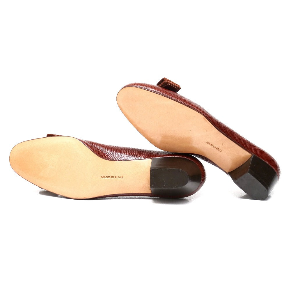 Salvatore Ferragamo Pumps Dr 24778 Leather Brown Women 6C