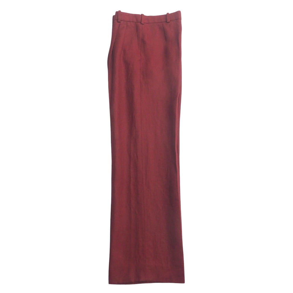 Hermes Pants Hemp Linen Red Type Women 34