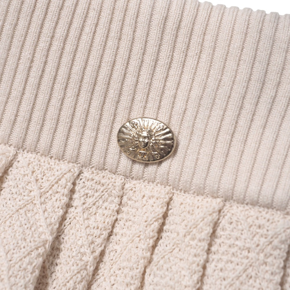 Chanel Skirt P45307K04777 Cotton Beige Pink Women 40