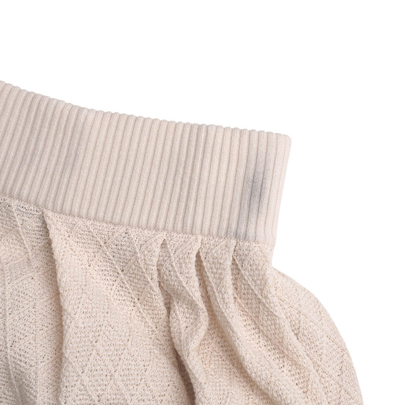 Chanel Skirt P45307K04777 Cotton Beige Pink Women 40