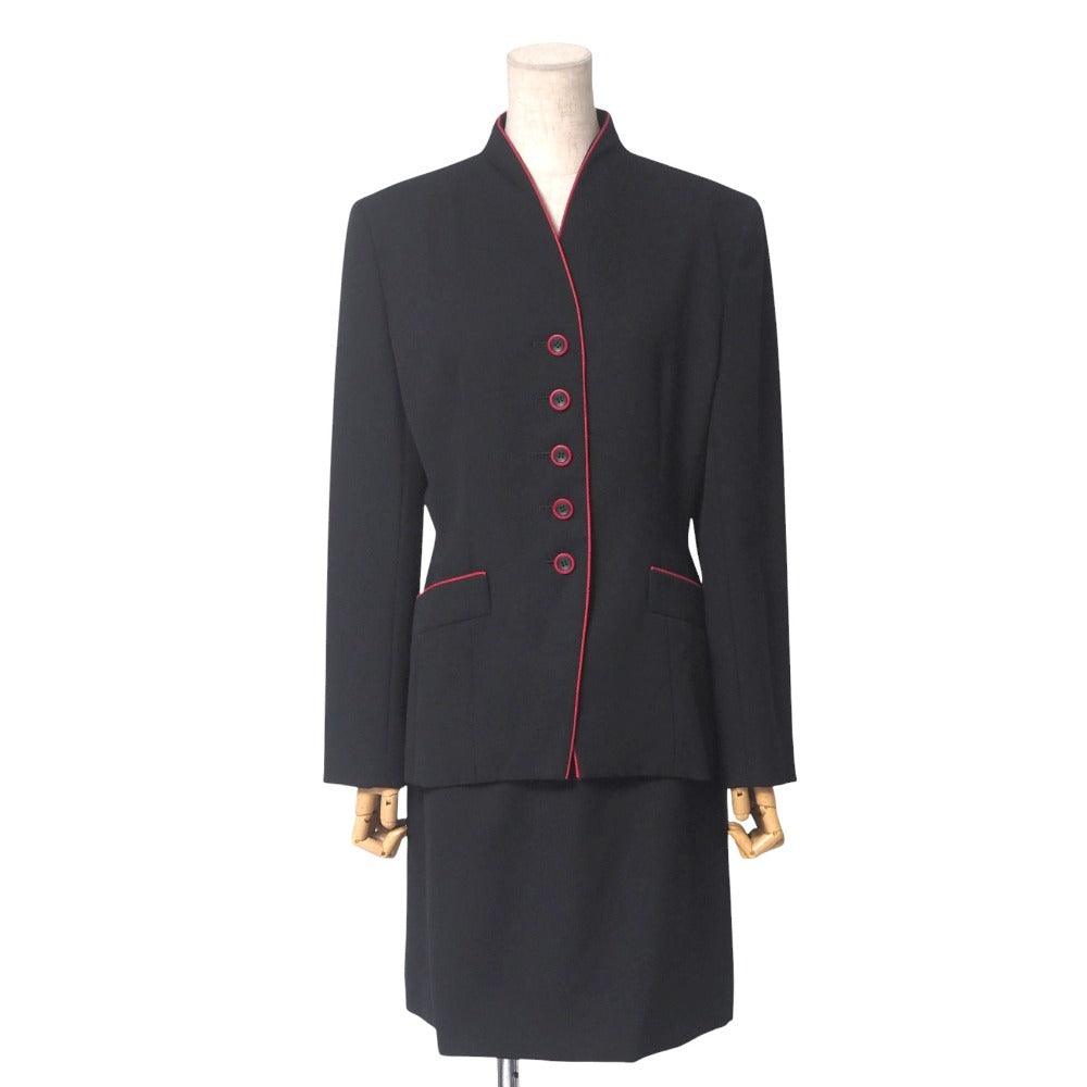 Christian Dior Suit Mdi5M1030 Wool Black Red Women 9
