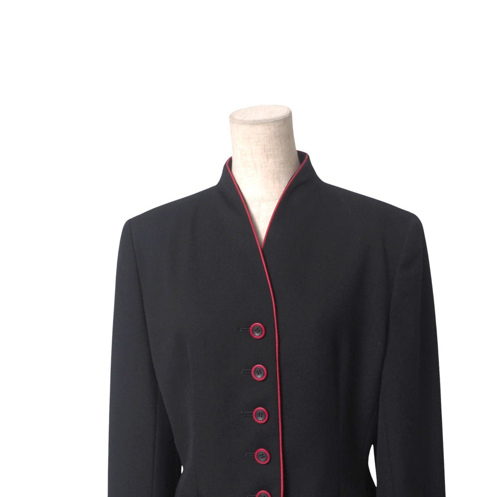 Christian Dior Suit Mdi5M1030 Wool Black Red Women 9