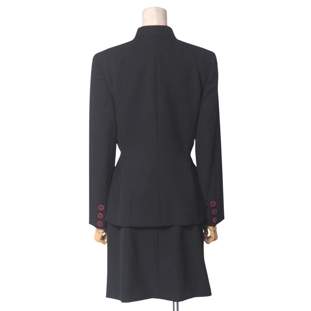 Christian Dior Suit Mdi5M1030 Wool Black Red Women 9