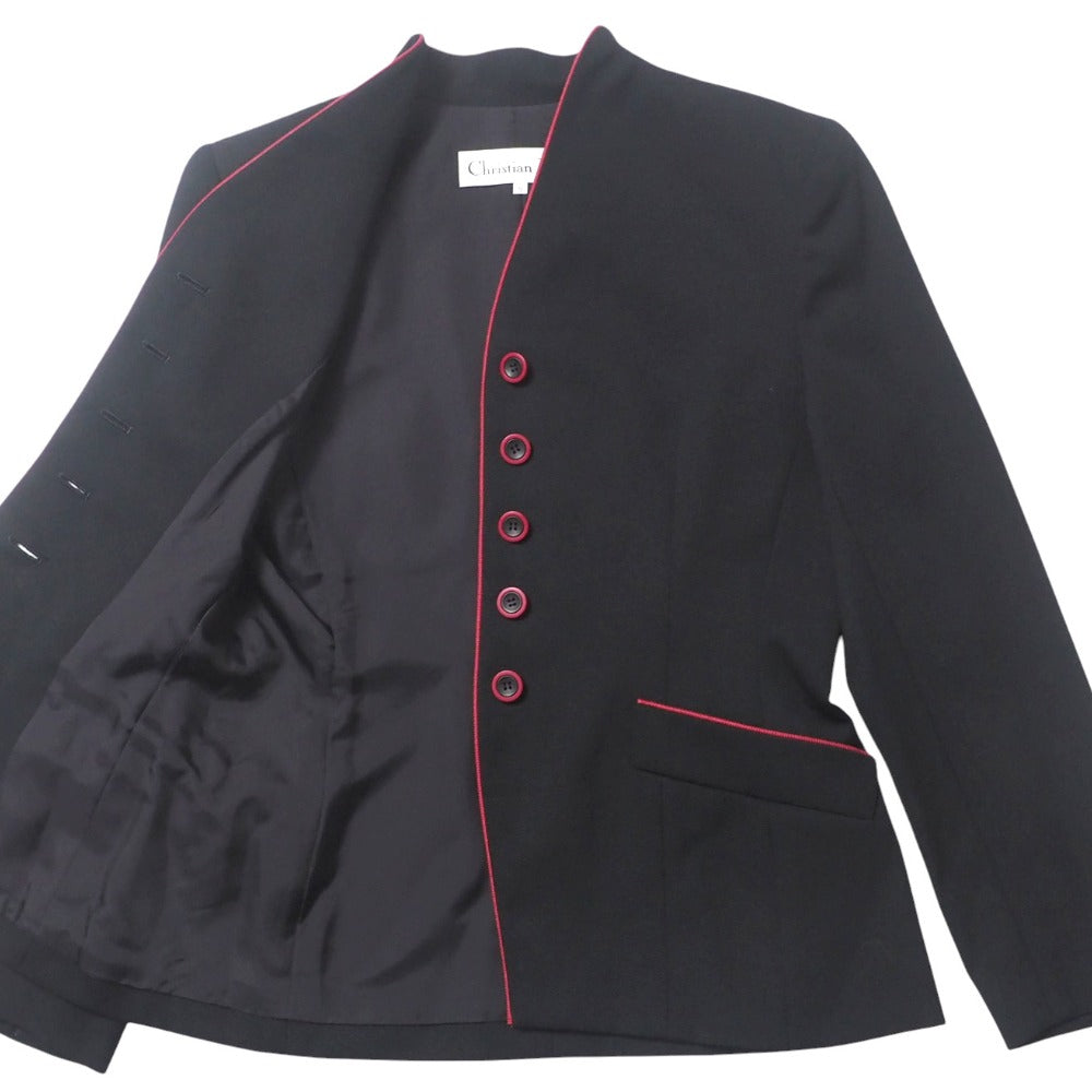 Christian Dior Suit Mdi5M1030 Wool Black Red Women 9