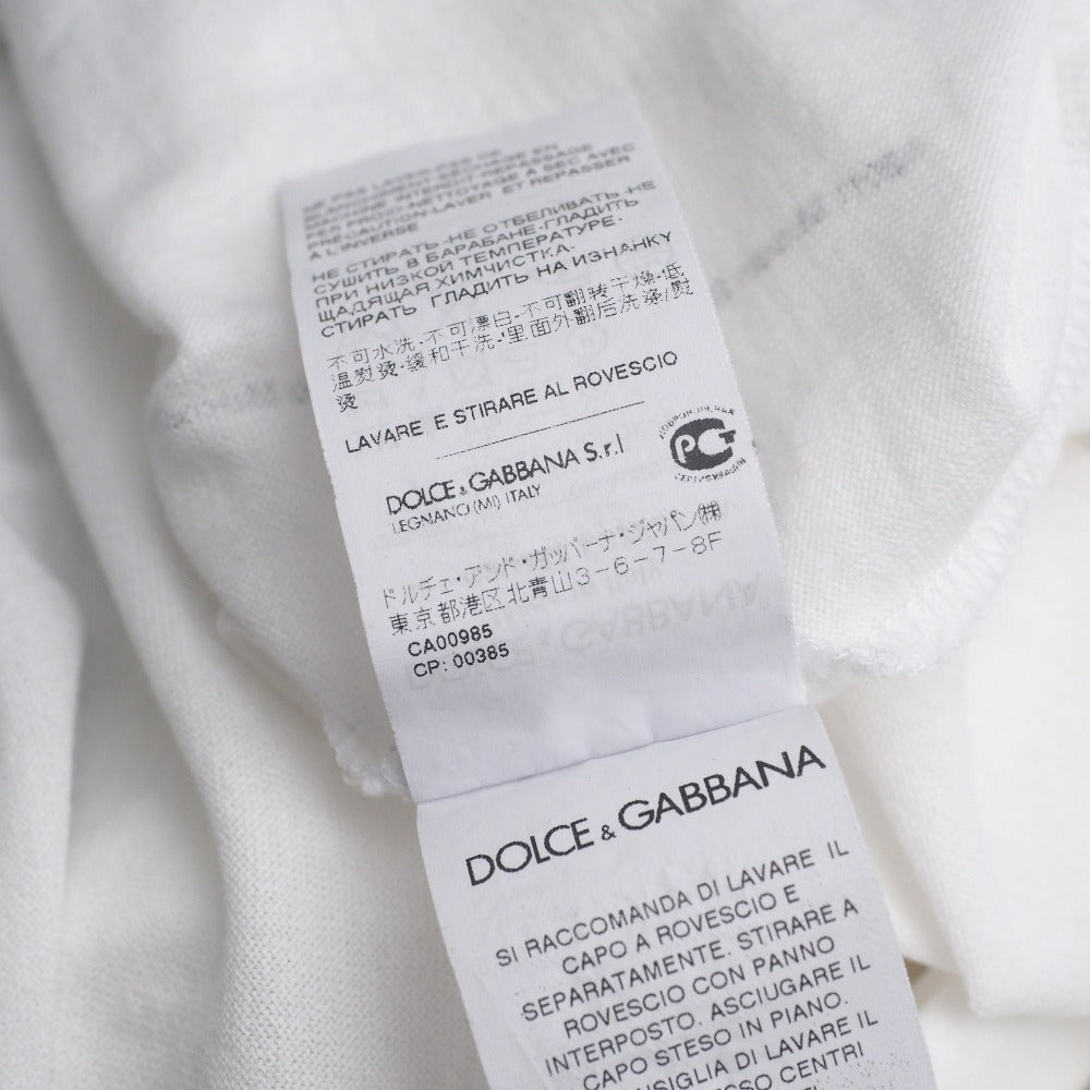 Dolce&Gabbana Short Sleeve T-Shirt G8U45T/G7Fz2 Cotton White Mens 44