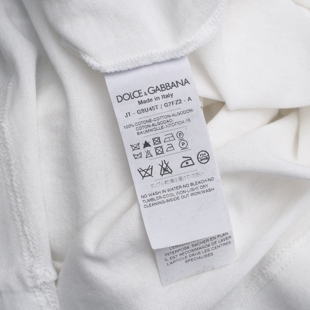 Dolce&Gabbana Short Sleeve T-Shirt G8U45T/G7Fz2 Cotton White Mens 44