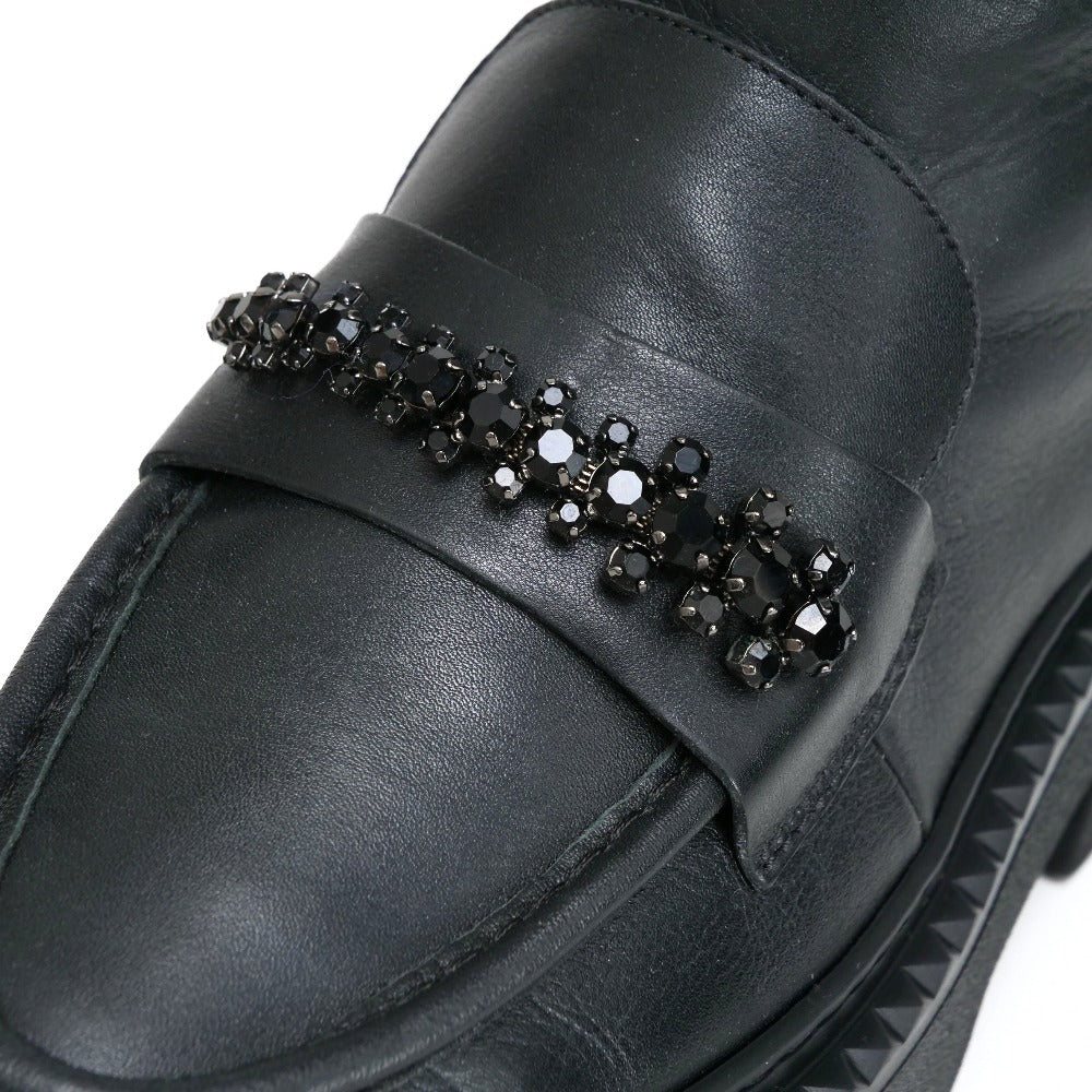 Jimmy Choo Boots Leather Black Type Bryer Women 40