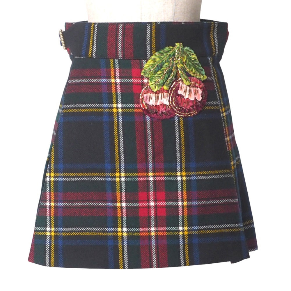 Gucci Mini Skirt 583857 100% Wool Red Women 40