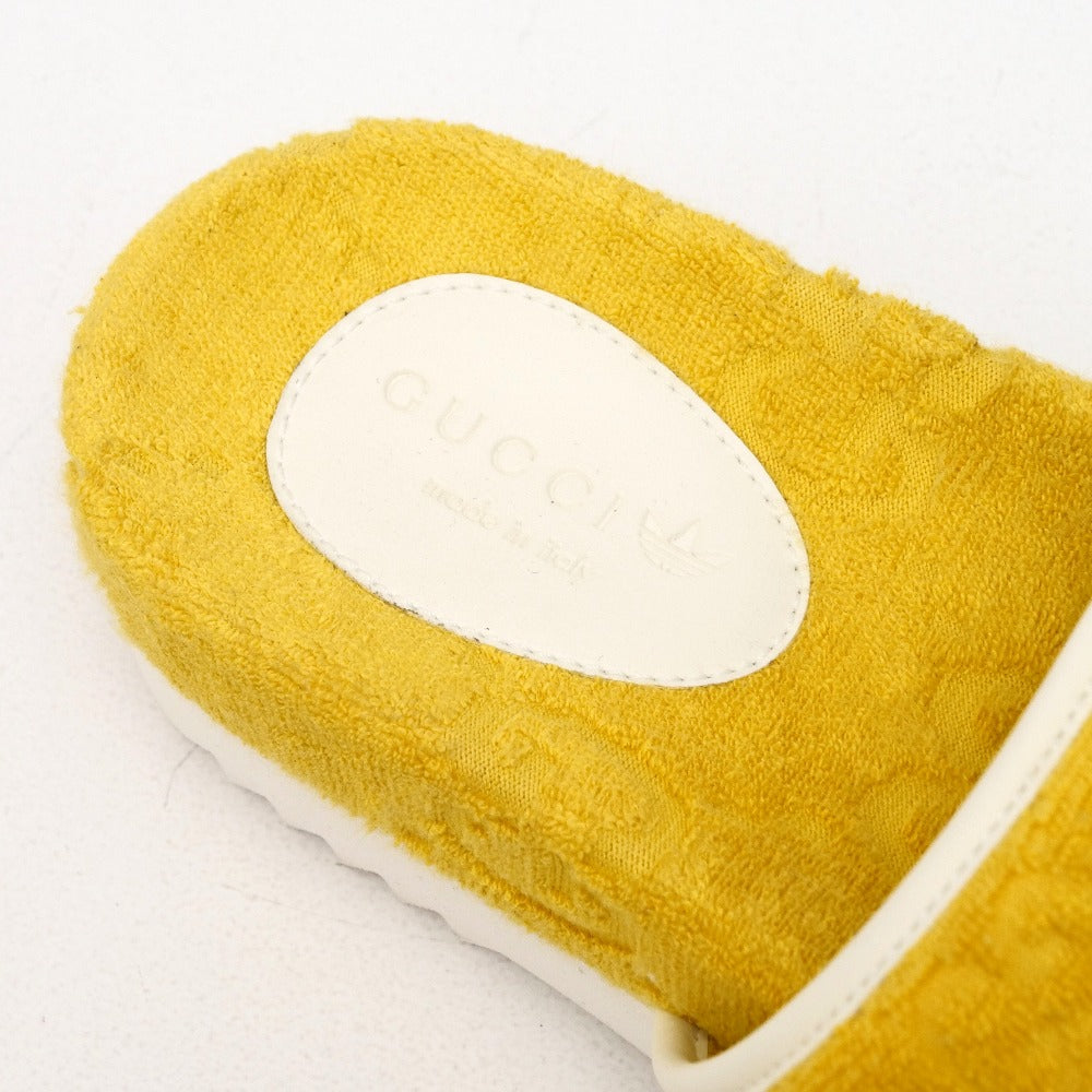 Gucci Sandals Pile Towel Yellow White Women 36