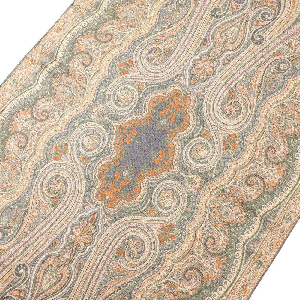 Etro Stall Wool 70% Silk 30% Green Beige Navy Brown Type Women