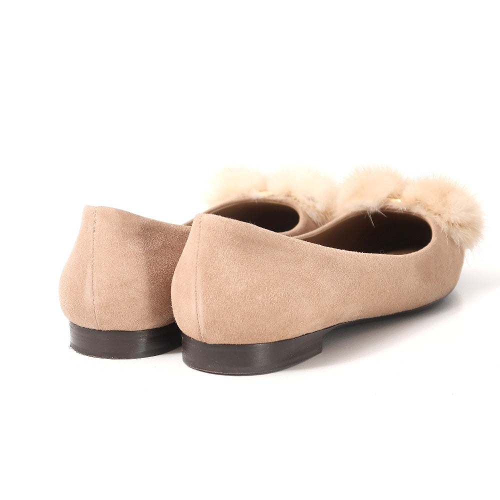Salvatore Ferragamo Pumps Suede Beige Rf 59534 Women 8D