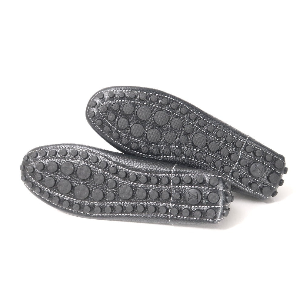 Louis Vuitton Slip-On Leather Black Nd0196 37