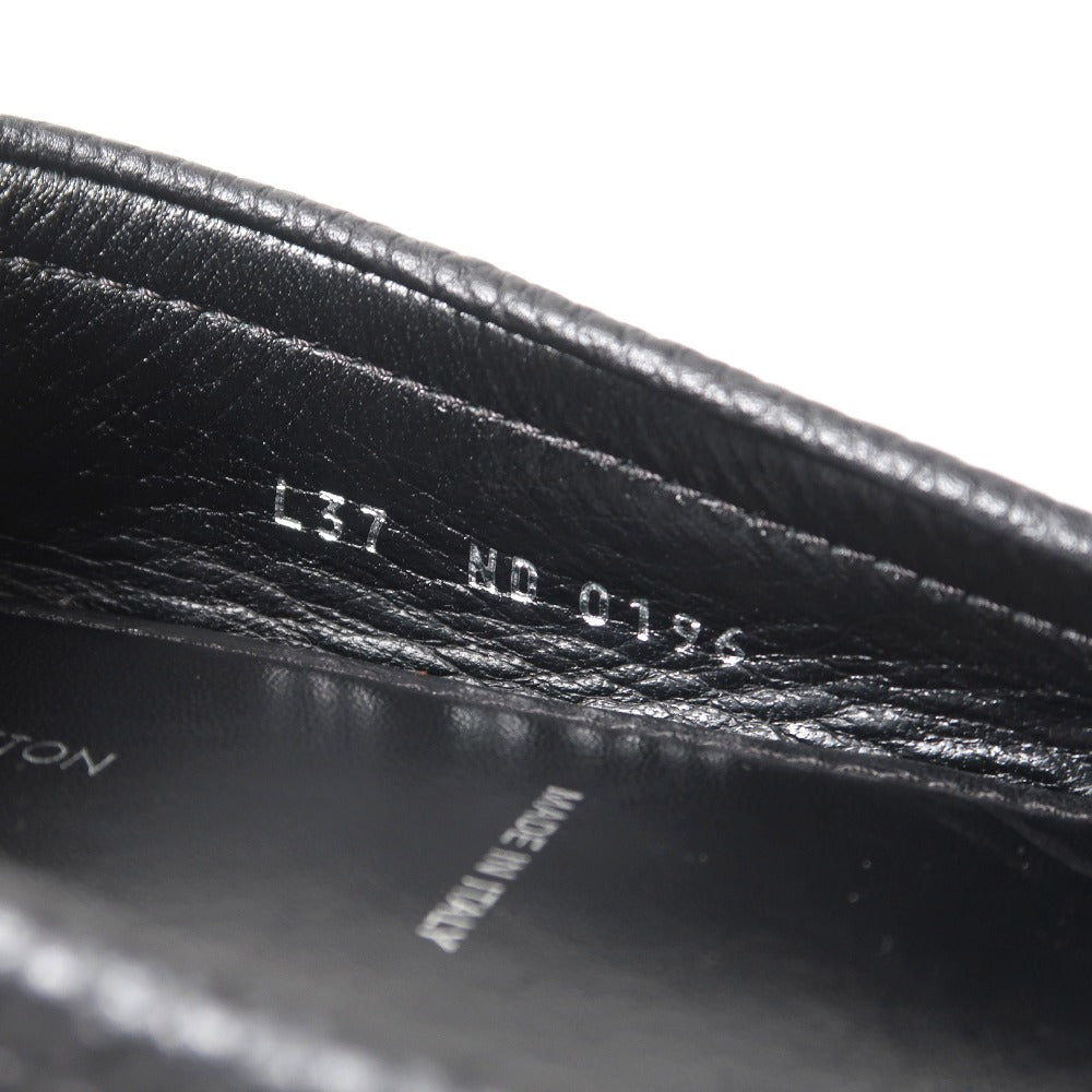 Louis Vuitton Slip-On Leather Black Nd0196 37