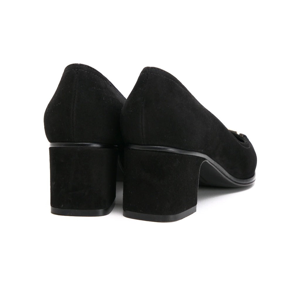 Salvatore Ferragamo Pumps Nubuck Leather Black Women 4D