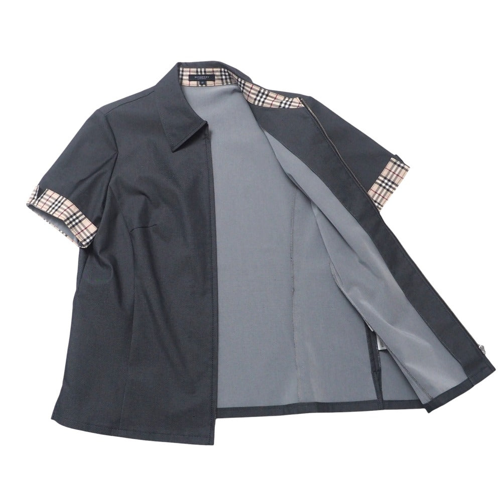 Burberry Short Sleeve Shirt 60% Cotton, 35% Polyester, 5% Polyurethane Gray Feb98-563 15Abr Women 15