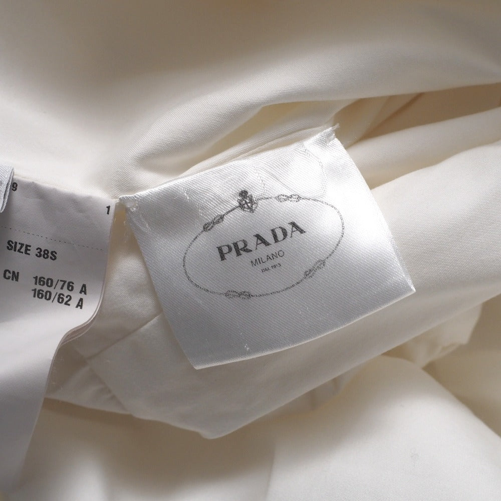 Prada One Piece 78% Cotton, 17% Nylon, 5% Elastane White/Stitch