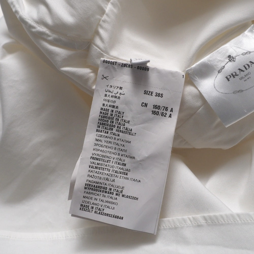 Prada One Piece 78% Cotton, 17% Nylon, 5% Elastane White/Stitch