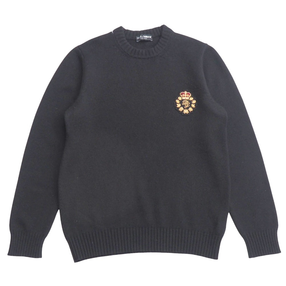 Dolce&Gabbana Knit Cashmere Black Gold Red G2043K Mens 54