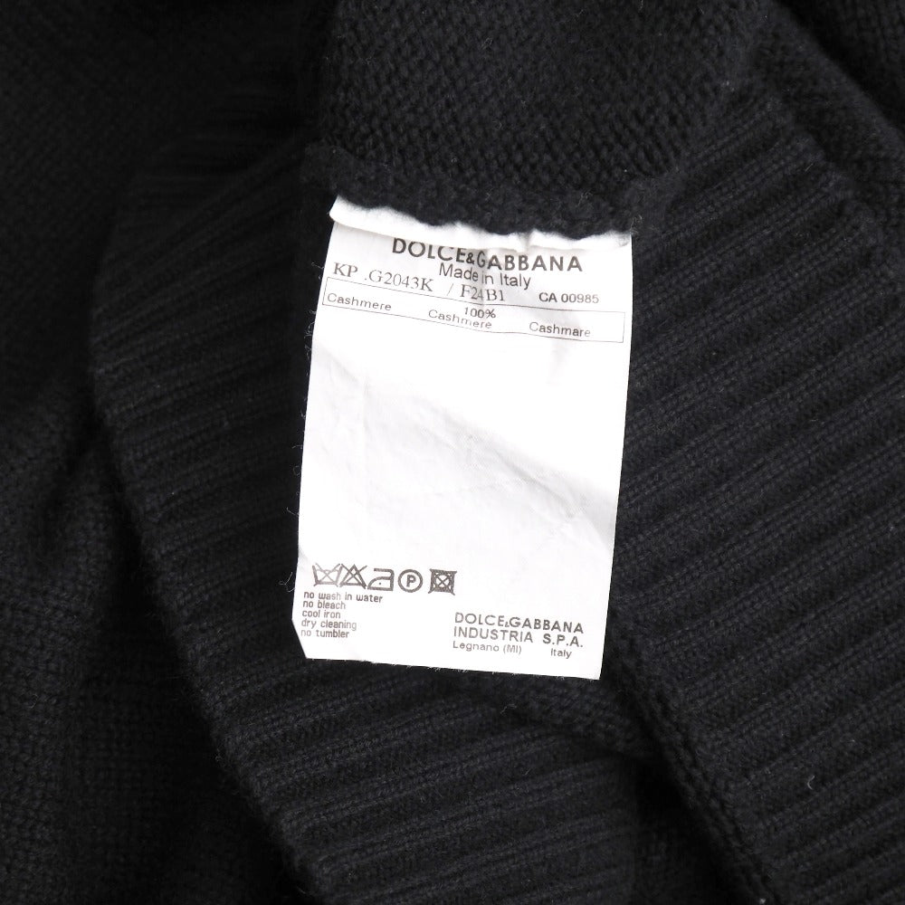 Dolce&Gabbana Knit Cashmere Black Gold Red G2043K Mens 54