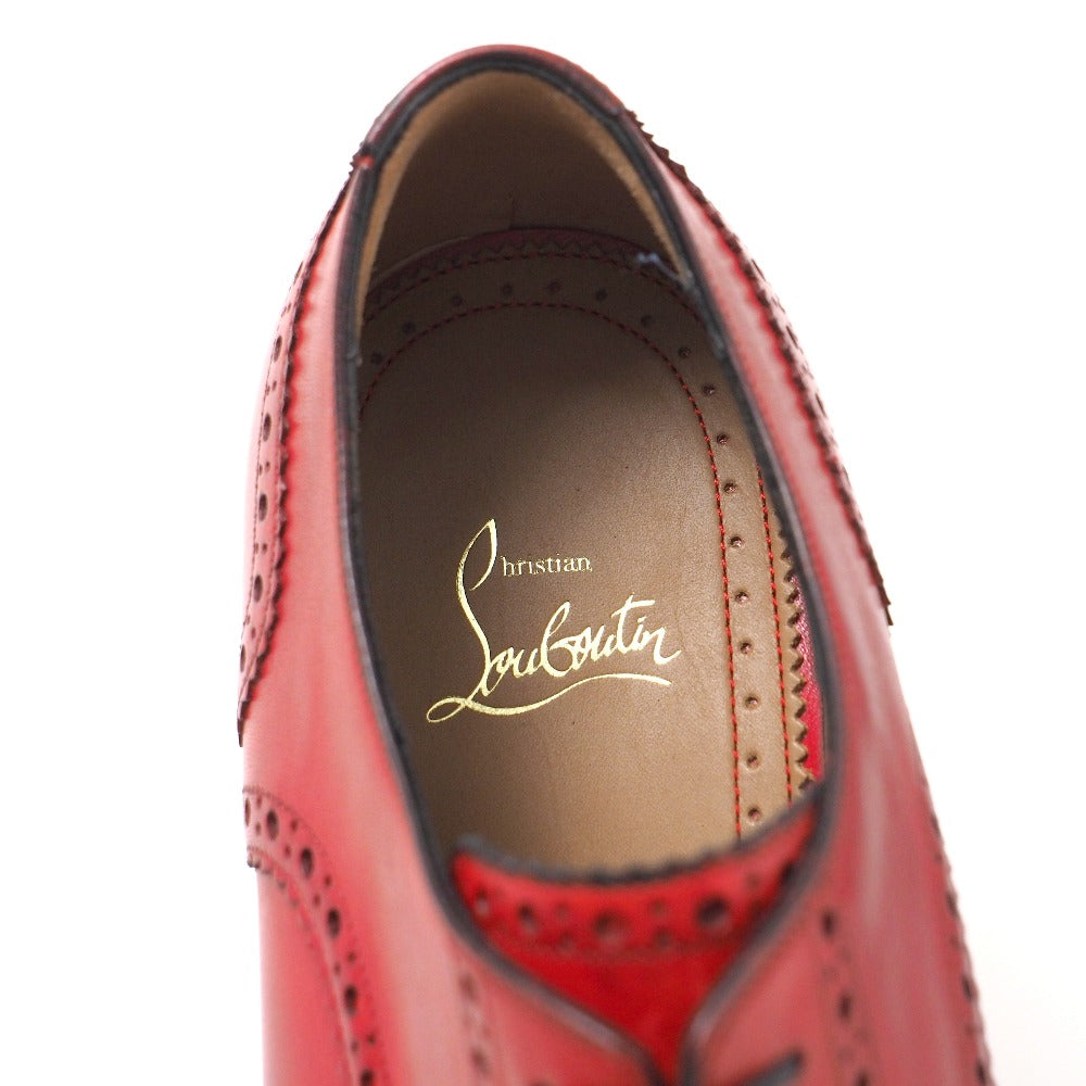 Christian Louboutin Dress Shoes Leather Red Type Mens 39 1/2