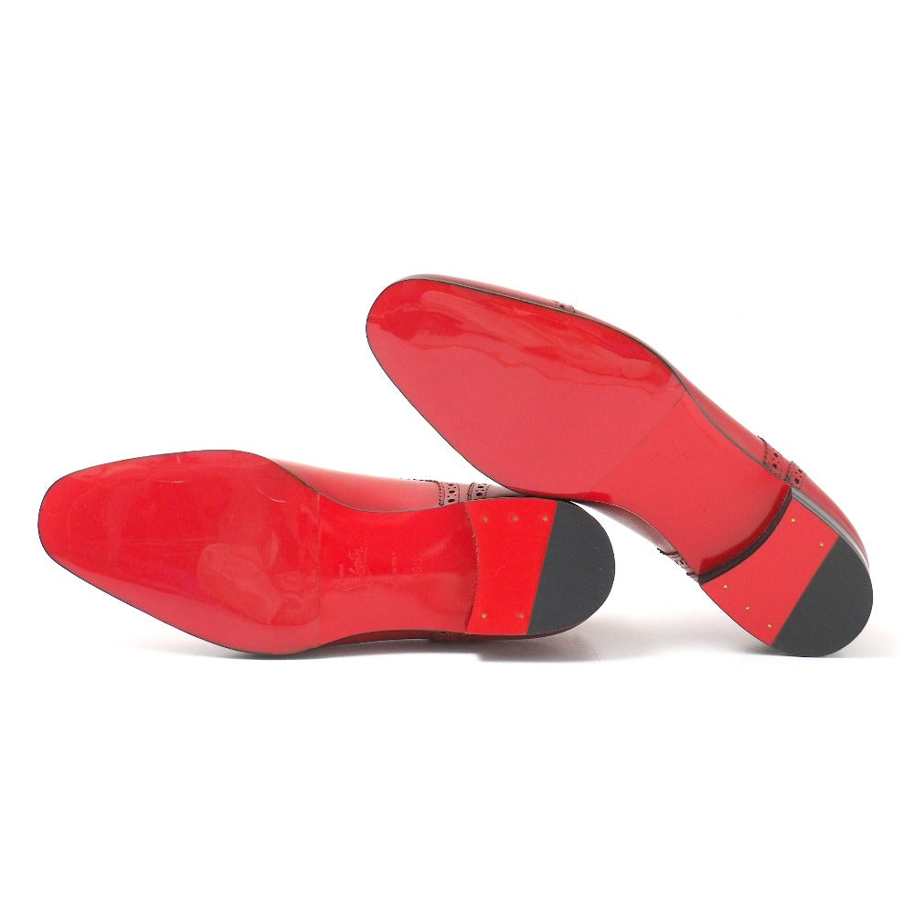 Christian Louboutin Dress Shoes Leather Red Type Mens 39 1/2