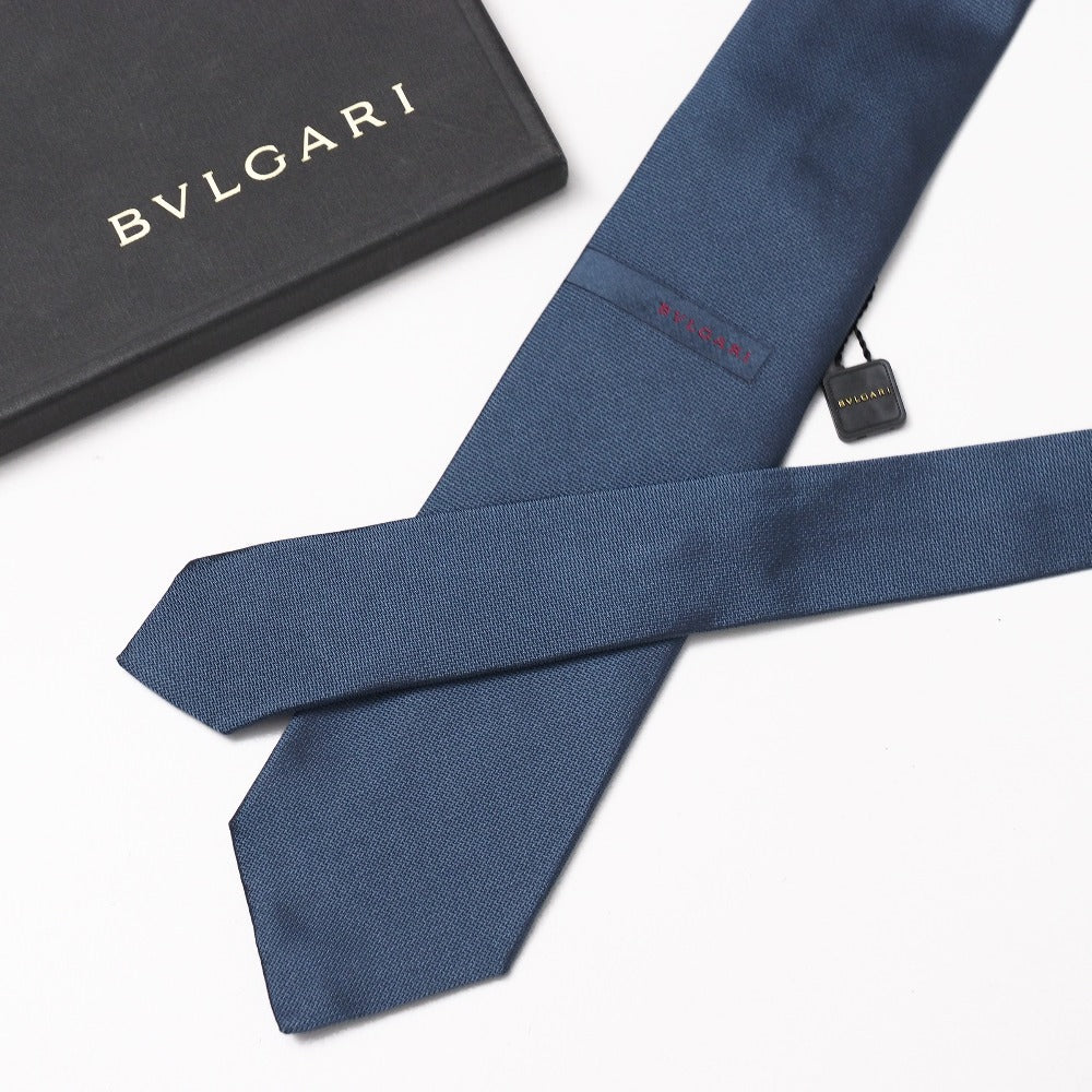 Bvlgari Tie Silk Blue Type Mens