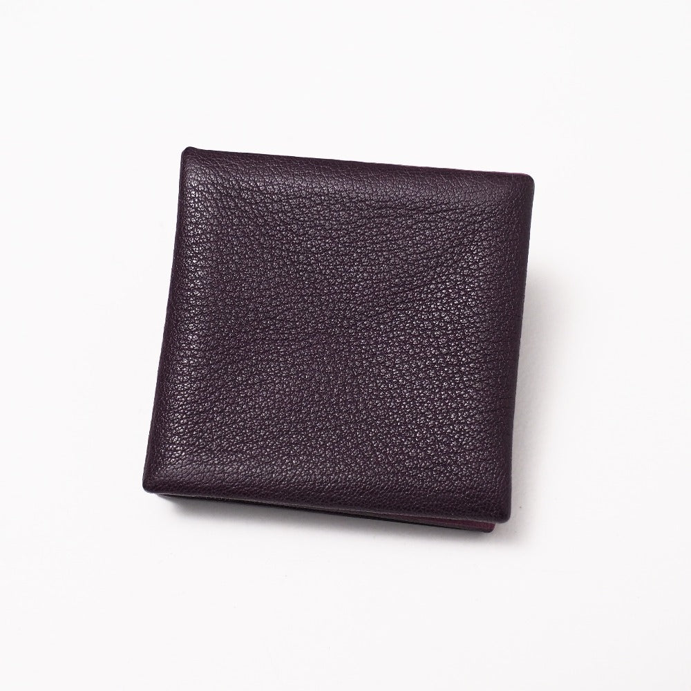 Hermes Coin Case Genuine Leather Purple Unisex