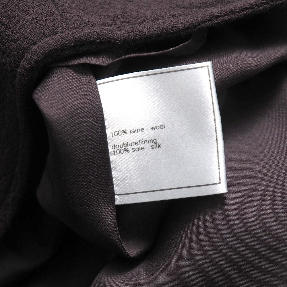 Chanel Skirt Wool Wine Red Type P14382V07503 Women 44