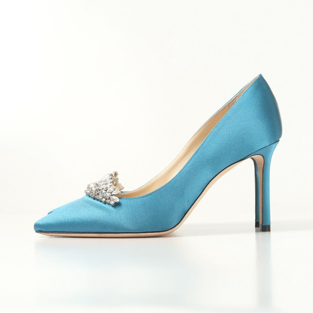 Jimmy Choo Pumps Satin Light Blue Type Women 36