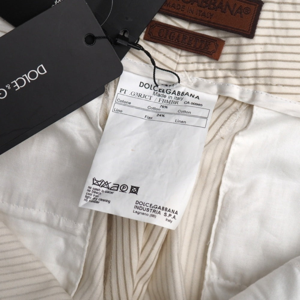 Dolce&Gabbana Wide Pants Cotton Ivorytype G3Rjct Mens 48