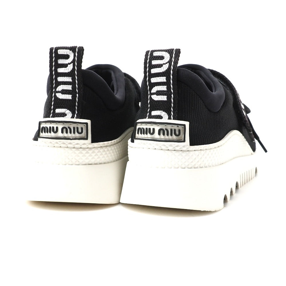 Miumiu Sneakers Rubber Sole Two-Tone (Black) Maglia Maria Women 35 1/2