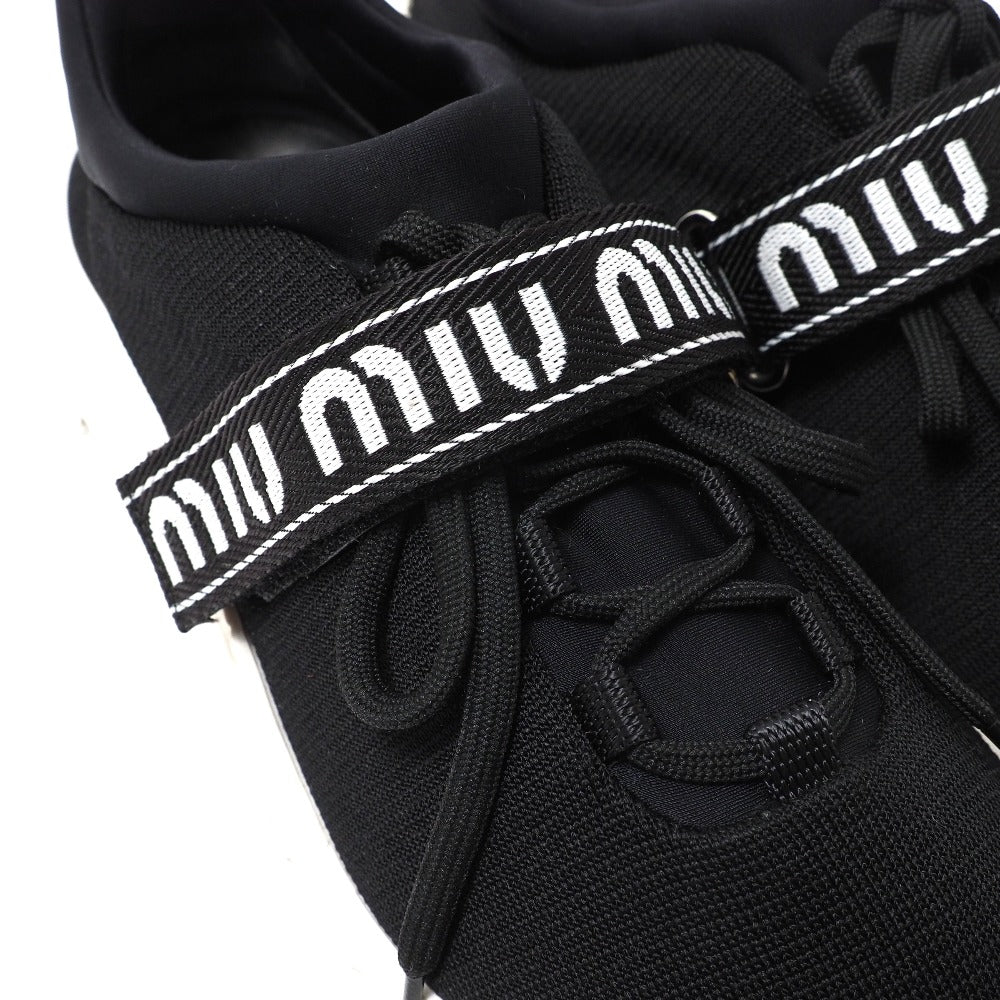 Miumiu Sneakers Rubber Sole Two-Tone (Black) Maglia Maria Women 35 1/2