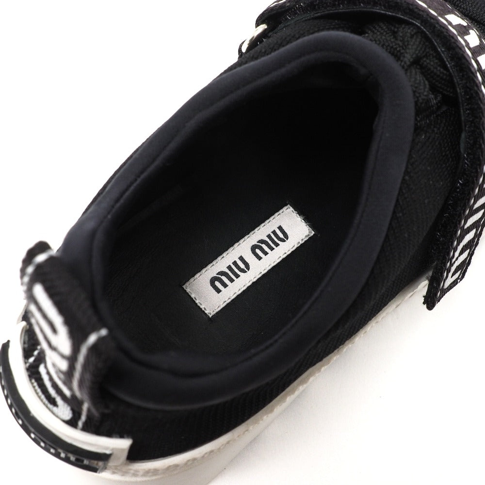 Miumiu Sneakers Rubber Sole Two-Tone (Black) Maglia Maria Women 35 1/2