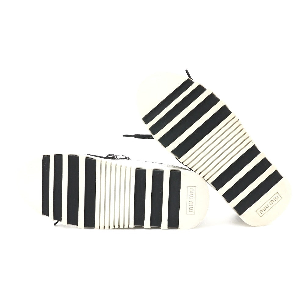 Miumiu Sneakers Rubber Sole Two-Tone (Black) Maglia Maria Women 35 1/2
