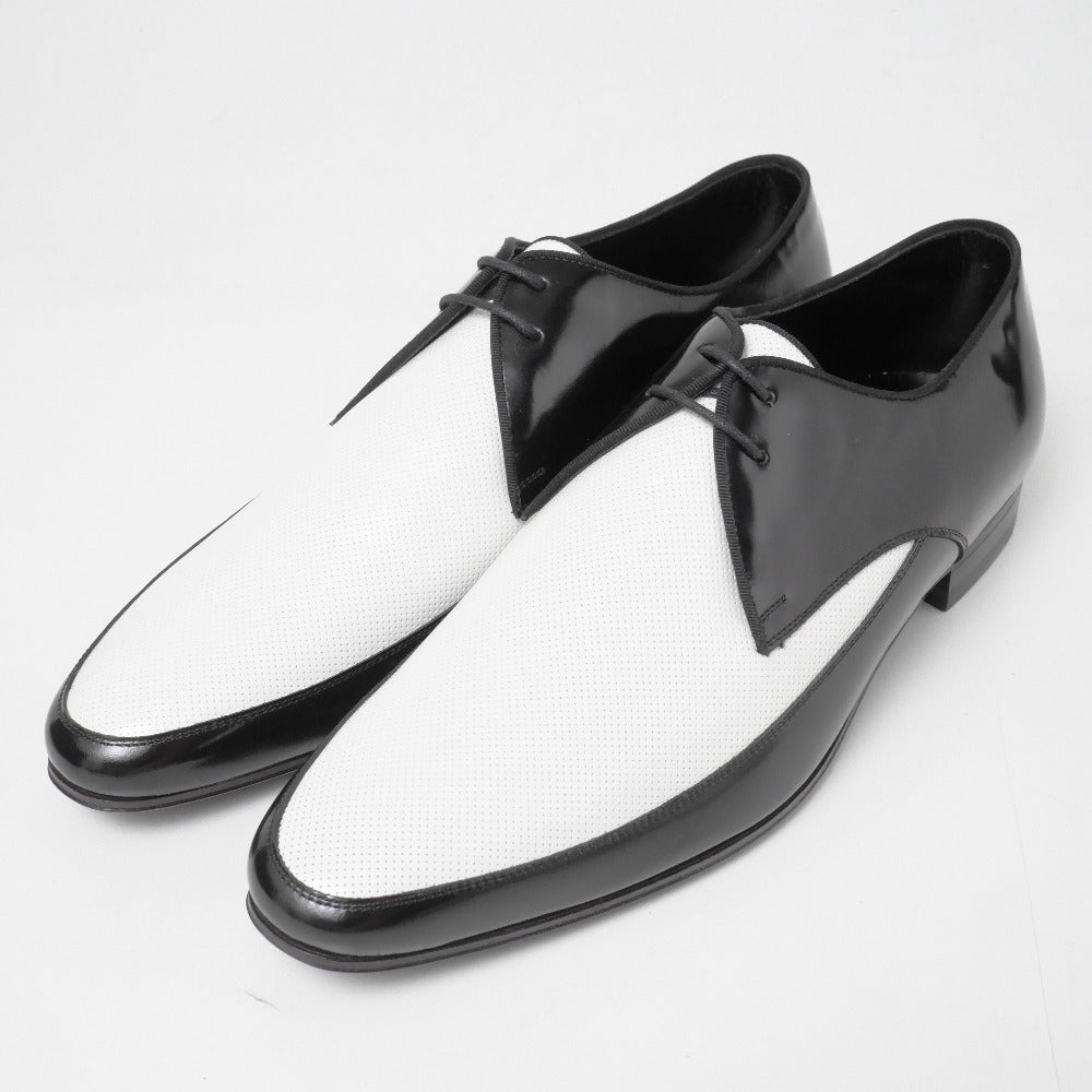 Saint Laurent Paris Dress Shoes Genuine Leather White X Black 315205 Mens 42