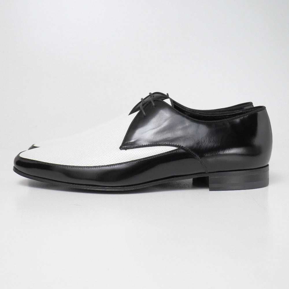 Saint Laurent Paris Dress Shoes Genuine Leather White X Black 315205 Mens 42