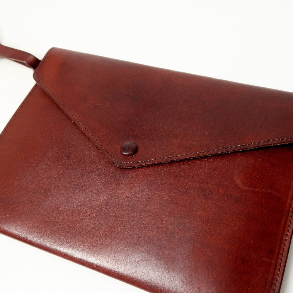 Arts&Science Pouch Genuine Leather Brown Unisex(Unisex)